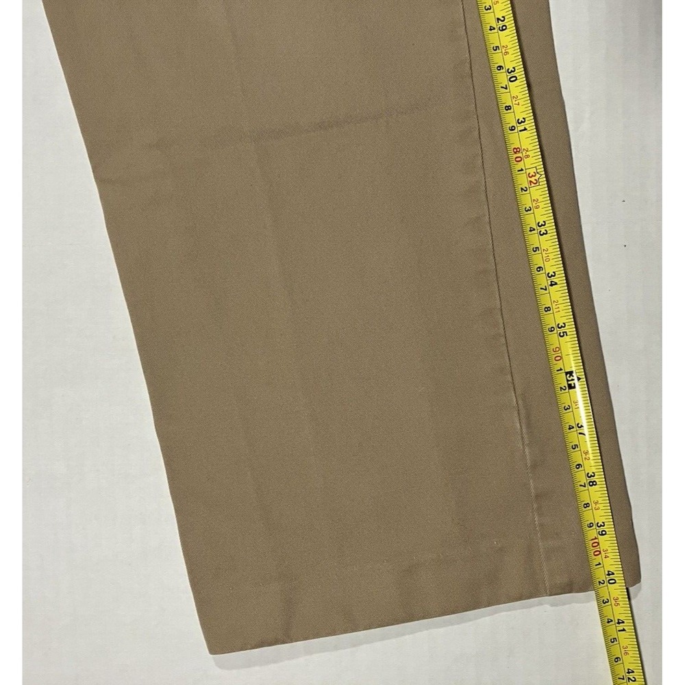 J Crew Pants Essential Chino Tan Khaki Flat Front Slash Pockets Men Size 32 X 29 - Picture 4 of 13